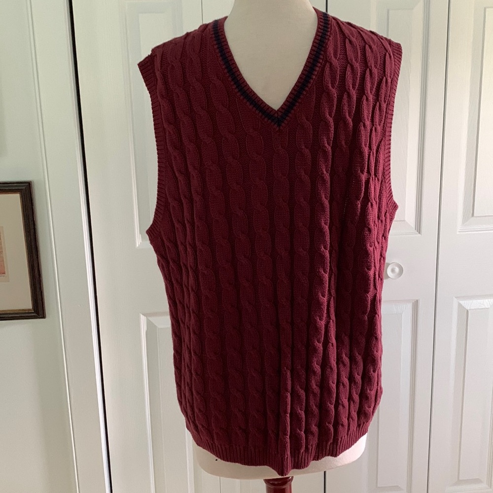 Vintage Britches Great Outdoors Cotton Cableknit Vest Size XL